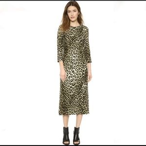 NWT Rag & Bone Leopard Silk Midi Dress